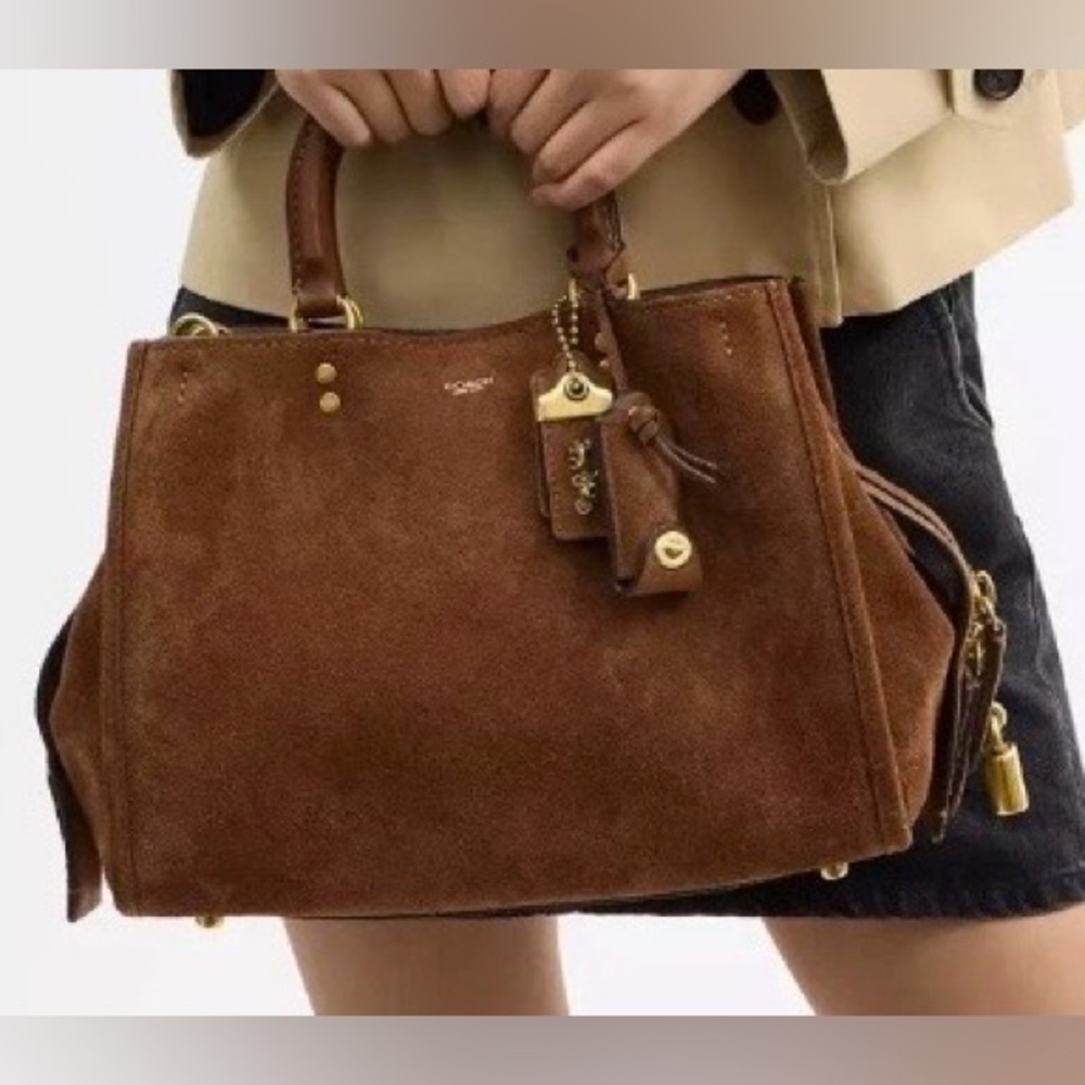 Coach Rogue Bag 31 Warm Brown Suede CCX24 New still Factory Wrapped